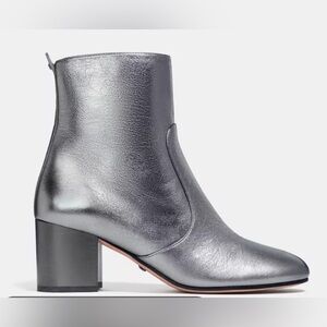 Coach Juliet Ankle Bootie Boots Gunmetal Leather Sz 5-1/2